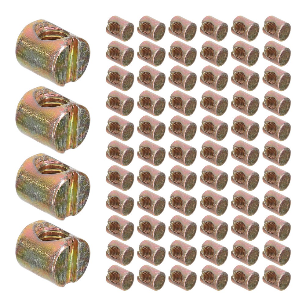 100 Pcs Furniture Screws and Fasteners Diy Projects Nuts Bunk Bed Connectors