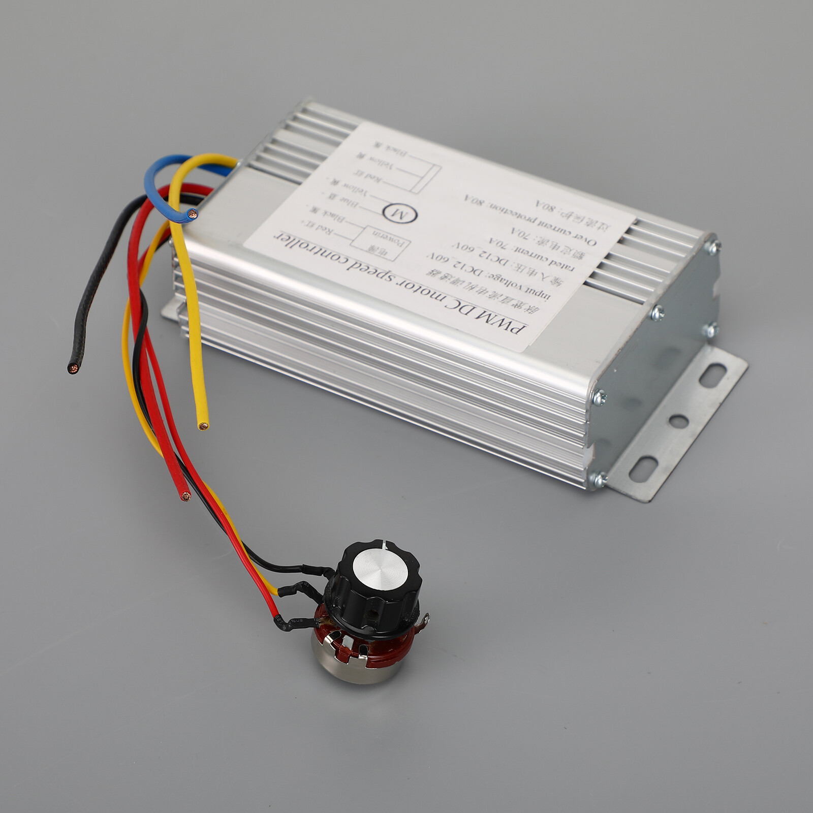 DC 12V 24V 36V 48V 70A 4000W DC Motor PWM Speed Control Brush Motor Controller E