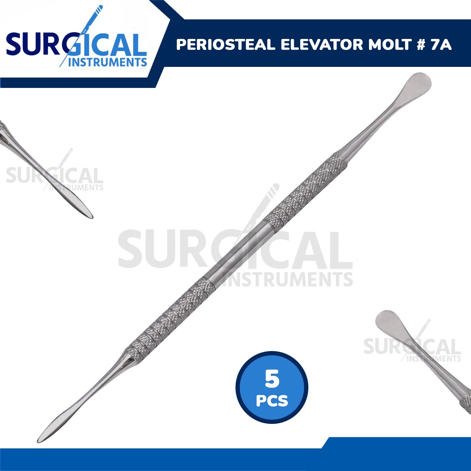 5 Pcs Periosteal Elevator Baby Molt # 7A Dental Instruments German Grade