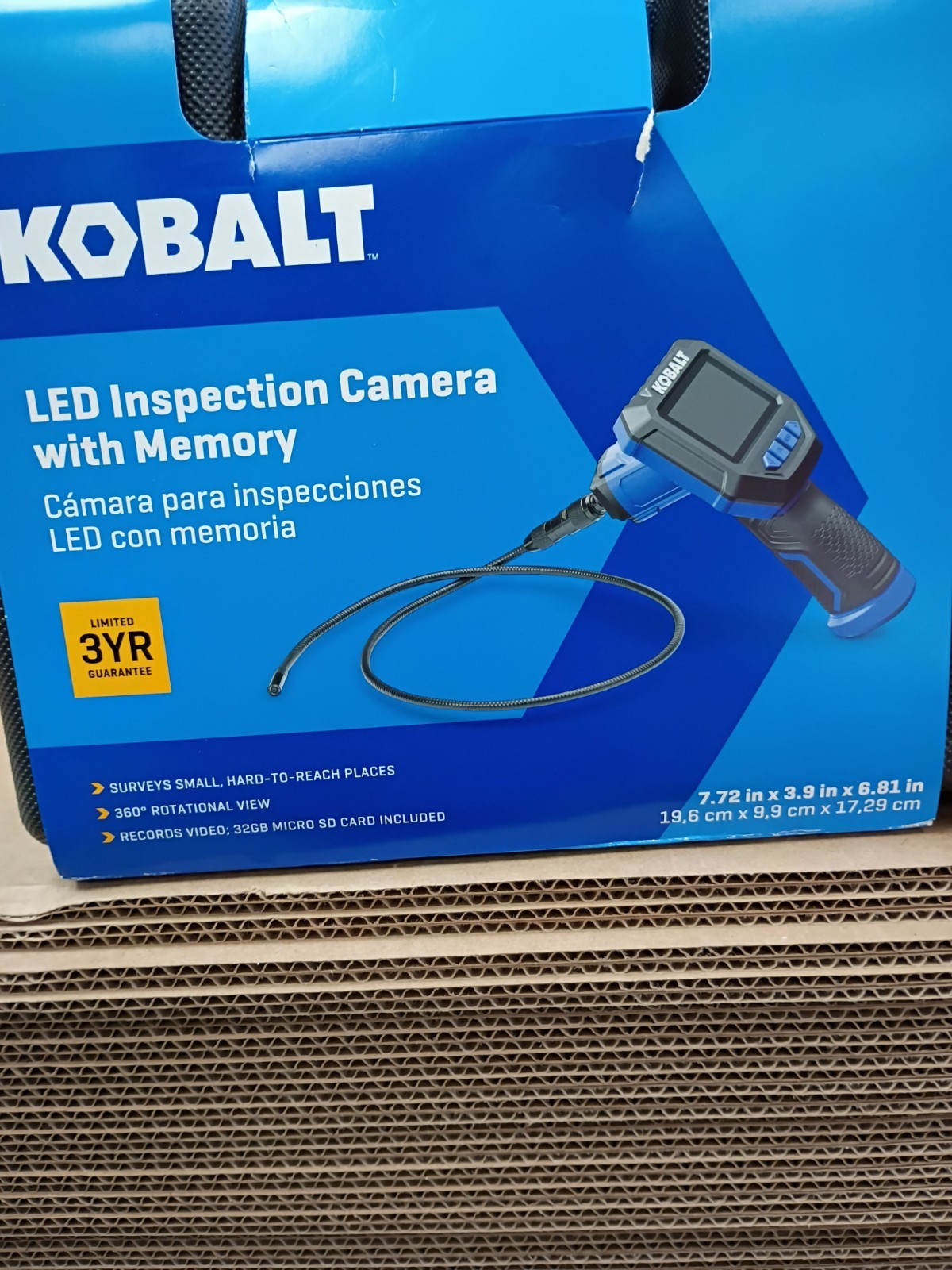 Kobalt Digital Inspection Camera Flexible Shaft Waterproof LED Lights