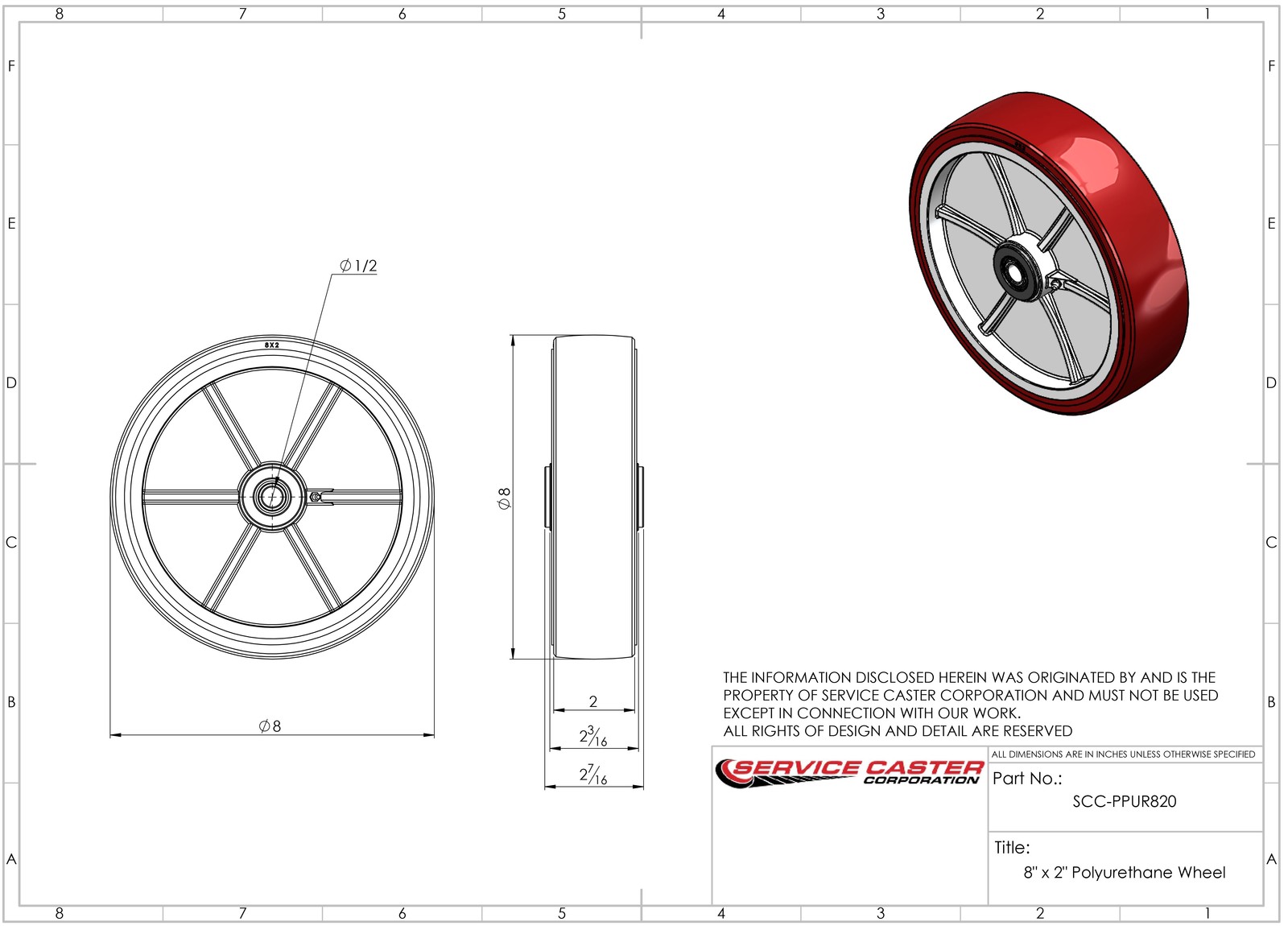 Lavex 257UB1660 U-Boat Utility Cart Wheel Replacement – Service Caster Brand