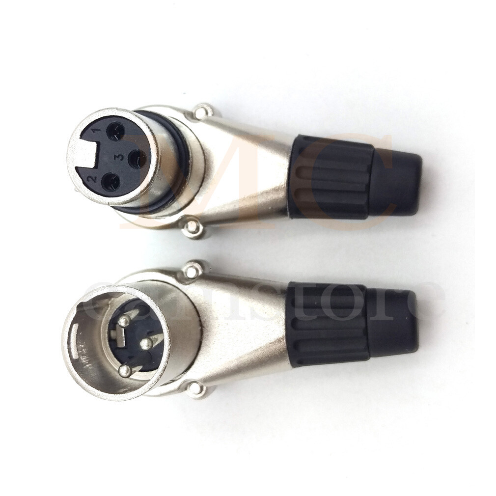 Male & Female 3-Pin 4-Pin XLR Microphone Audio Cable Connectors Cable Terminals