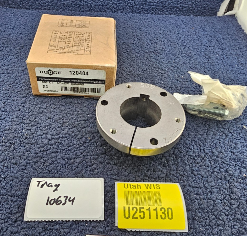 Dodge 120404 SDS x 1-1/2-KW Type SDS QD Bushing, 1-1/2″ Bore