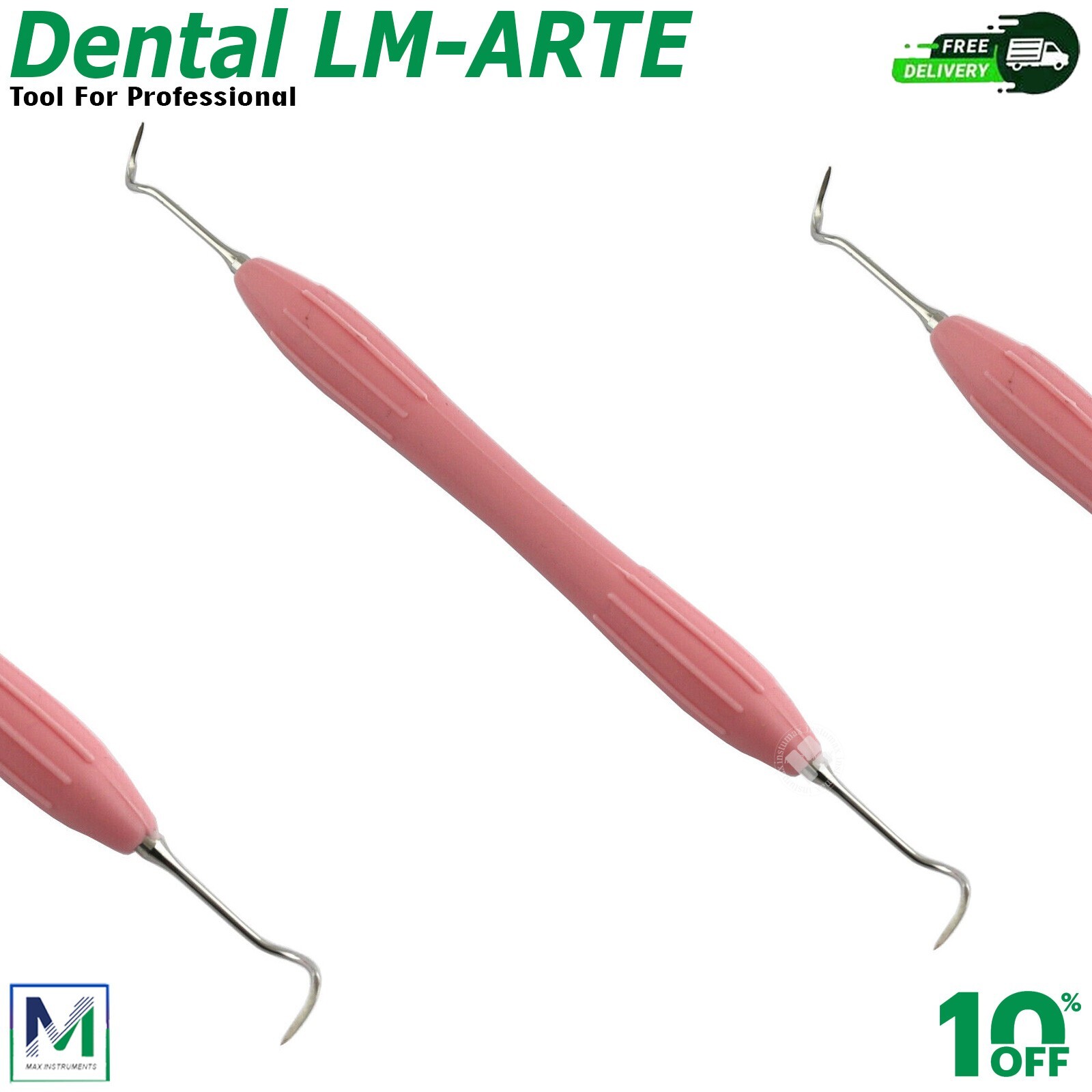 Set of 10 Restorative Instruments Silicone Handle Dental Tool Kit INSTUMAX® ARTE