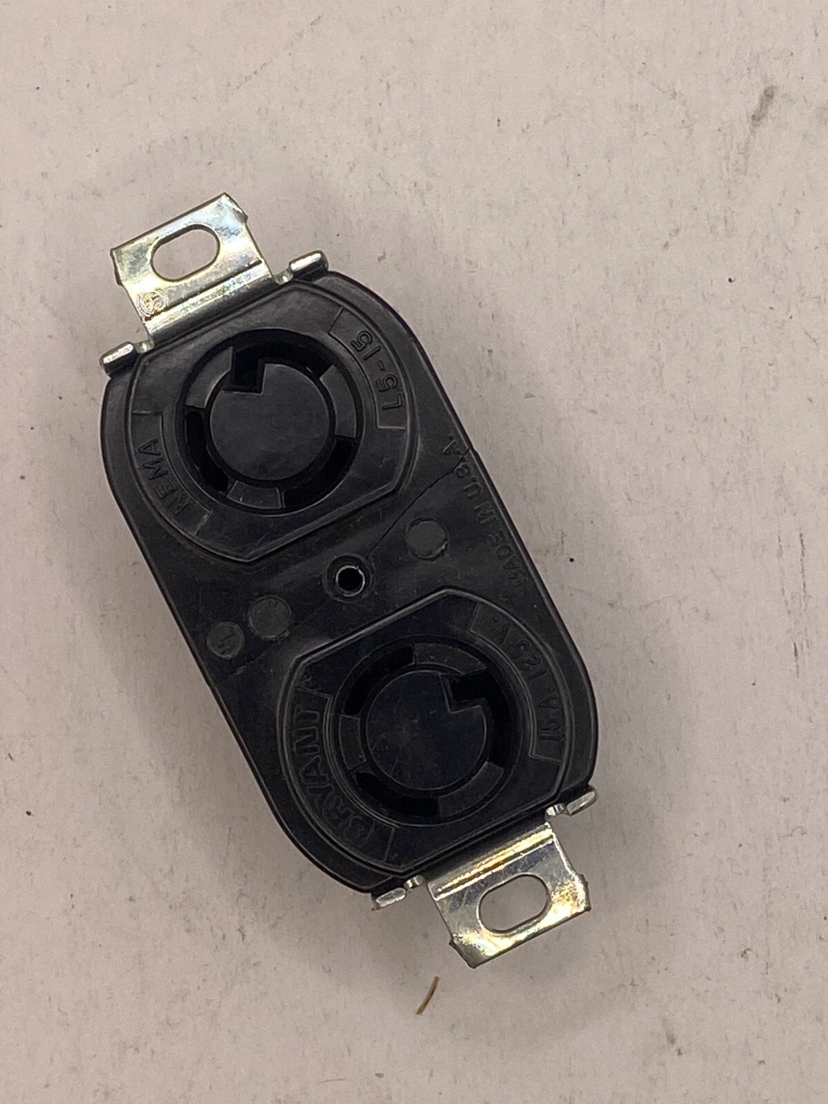 BRYANT 4700 Locking Nema L5-15 Duplex Receptacle Black Back Wired 15A 125V USA🔔