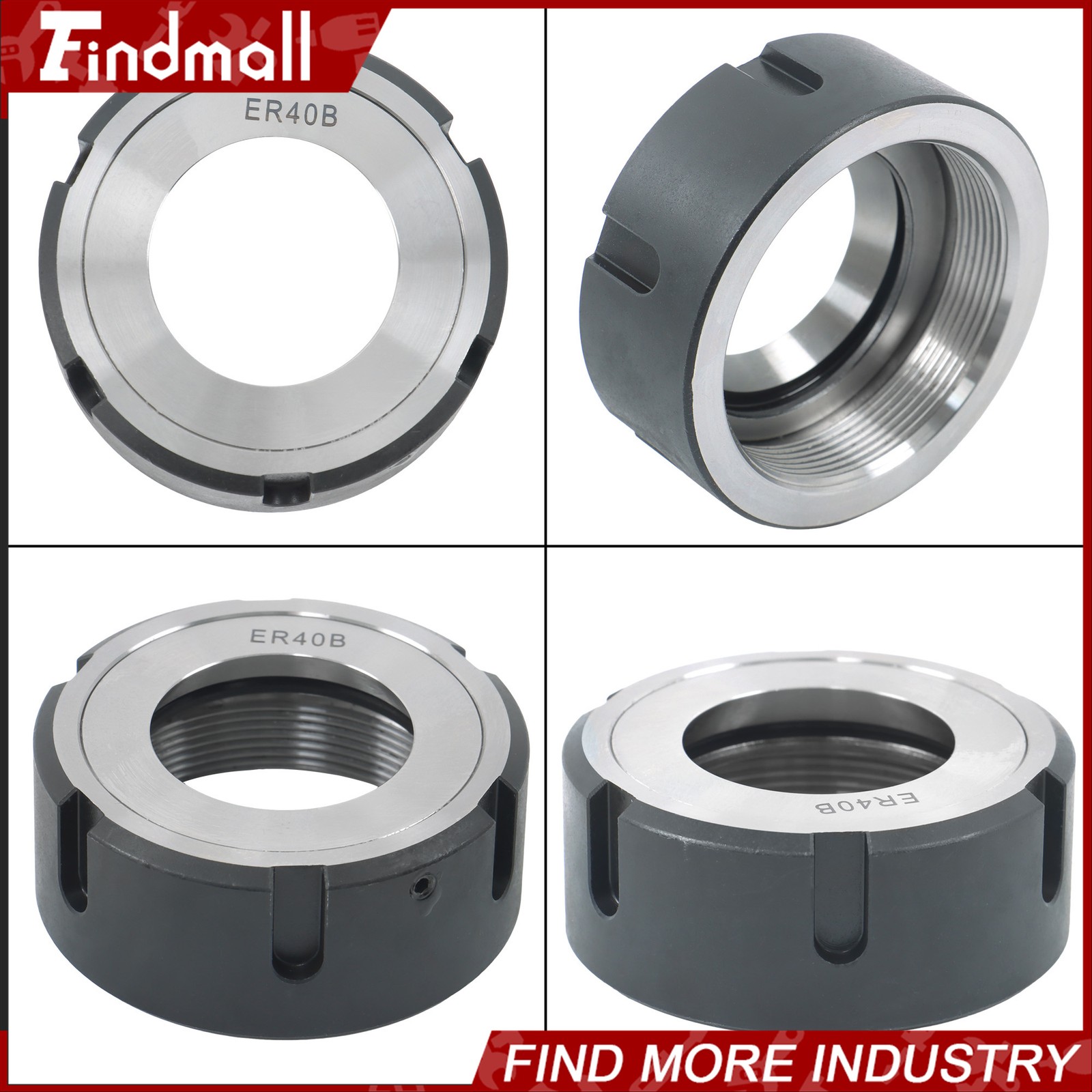 Findmall Precision ER40 Ball Bearing Collet Nut for Tool Holder