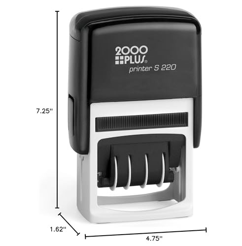 Self Inking Rubber Stamp Date and Phrase Office Product 1 1 2 x 5 32 Black