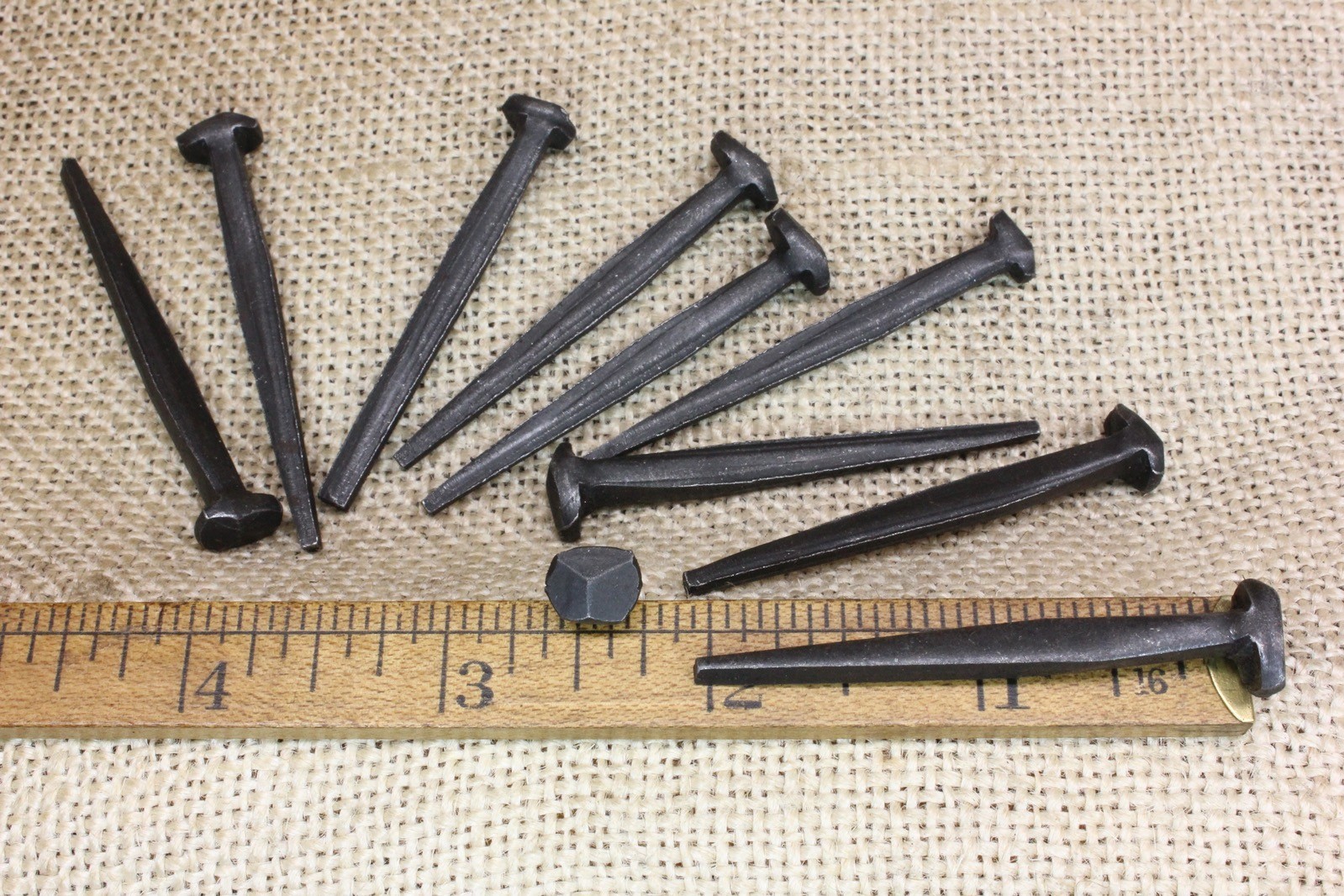2″ Rosehead nails antique square wrought iron vintage rustic Decorative look
