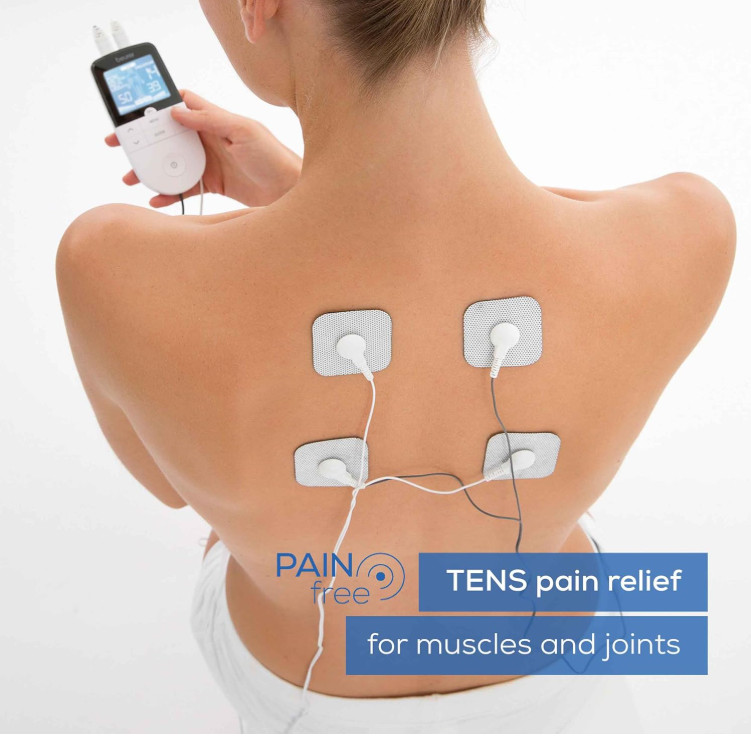 Dispositivo digital TENS y EMS para alivio del dolor y estimulación muscular. In