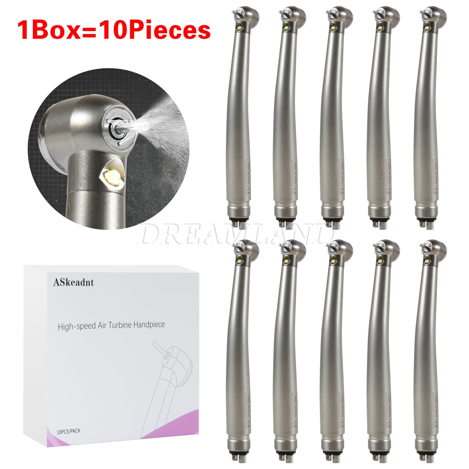 50 Dental Diamond Burs Tooth Drills Ball Round for High speed Handpiece Turbine