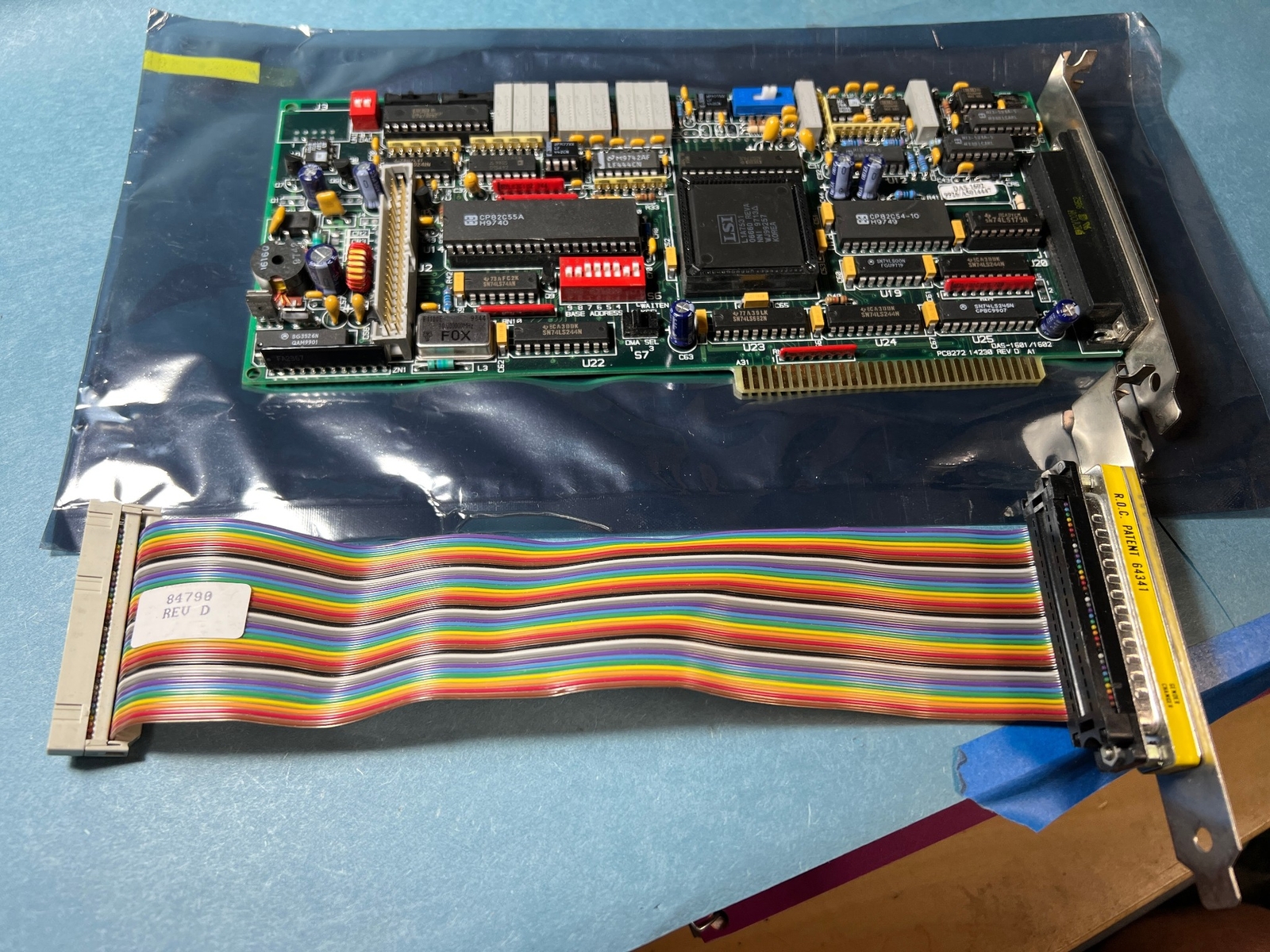 Keithley DAS-1602 100kS/s Analog and Digital I/O Board 8-bit ISA DAQ w/AUX Cable