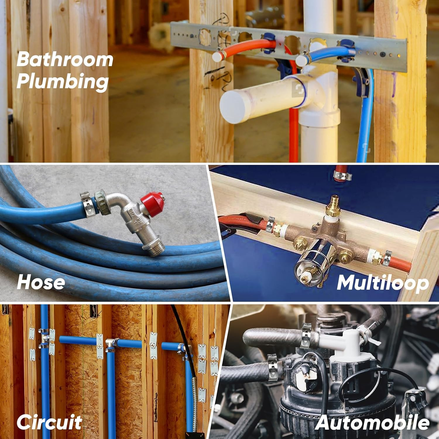 2-IN-1 Pex Crimping Clamp Cinch & Remove Tool with Pipe Hose Cutter, Pex Pipe Fi