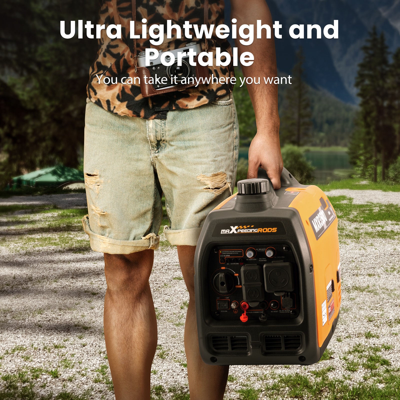 Super Quiet 3500-Watt Portable Inverter Generator Super Lightweight For Caravan