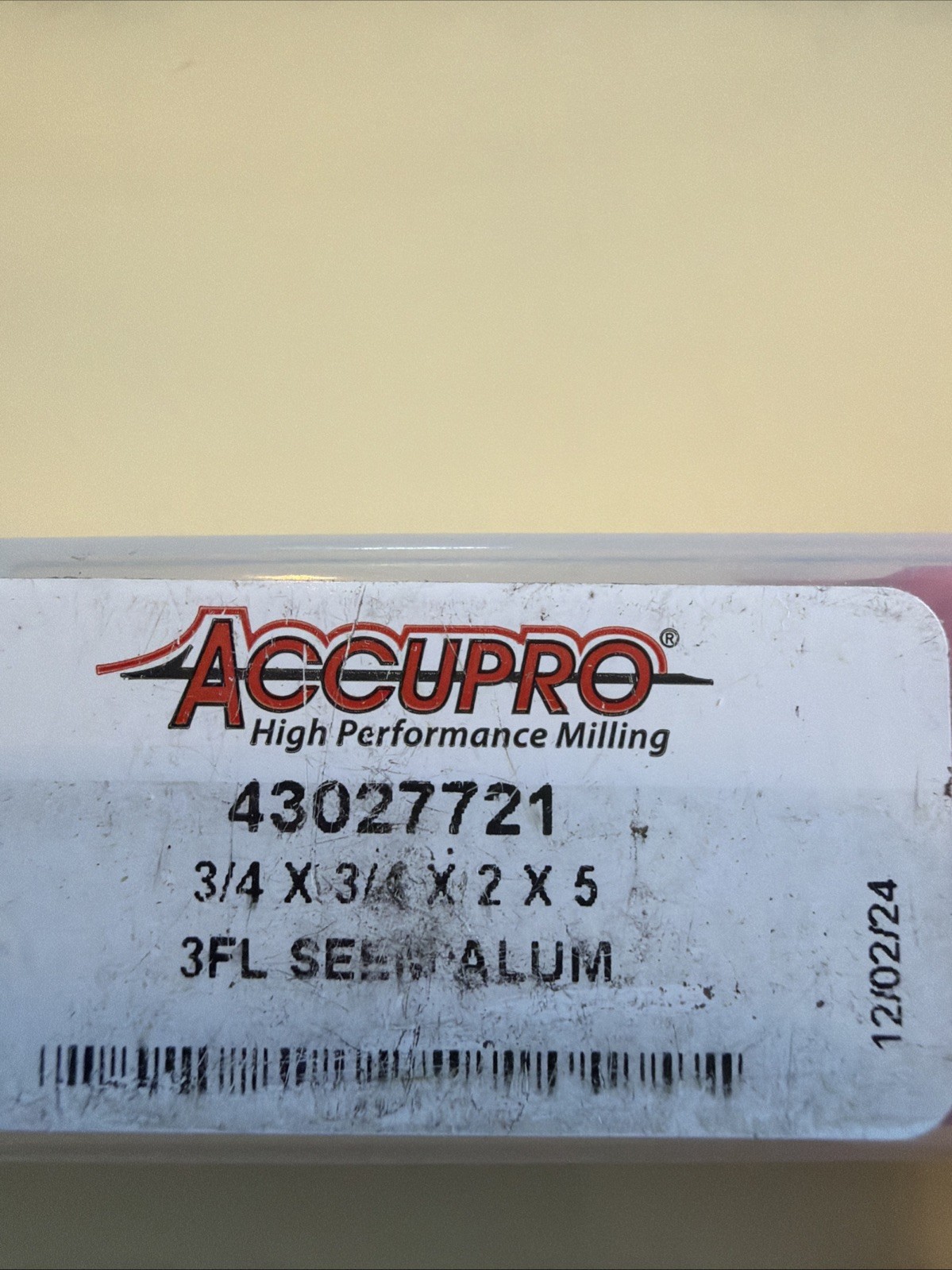 Accupro Square End Mill: 3/4″ Dia, 2″ LOC 5″ OAL, 3/4″ Shank Dia. 43027721