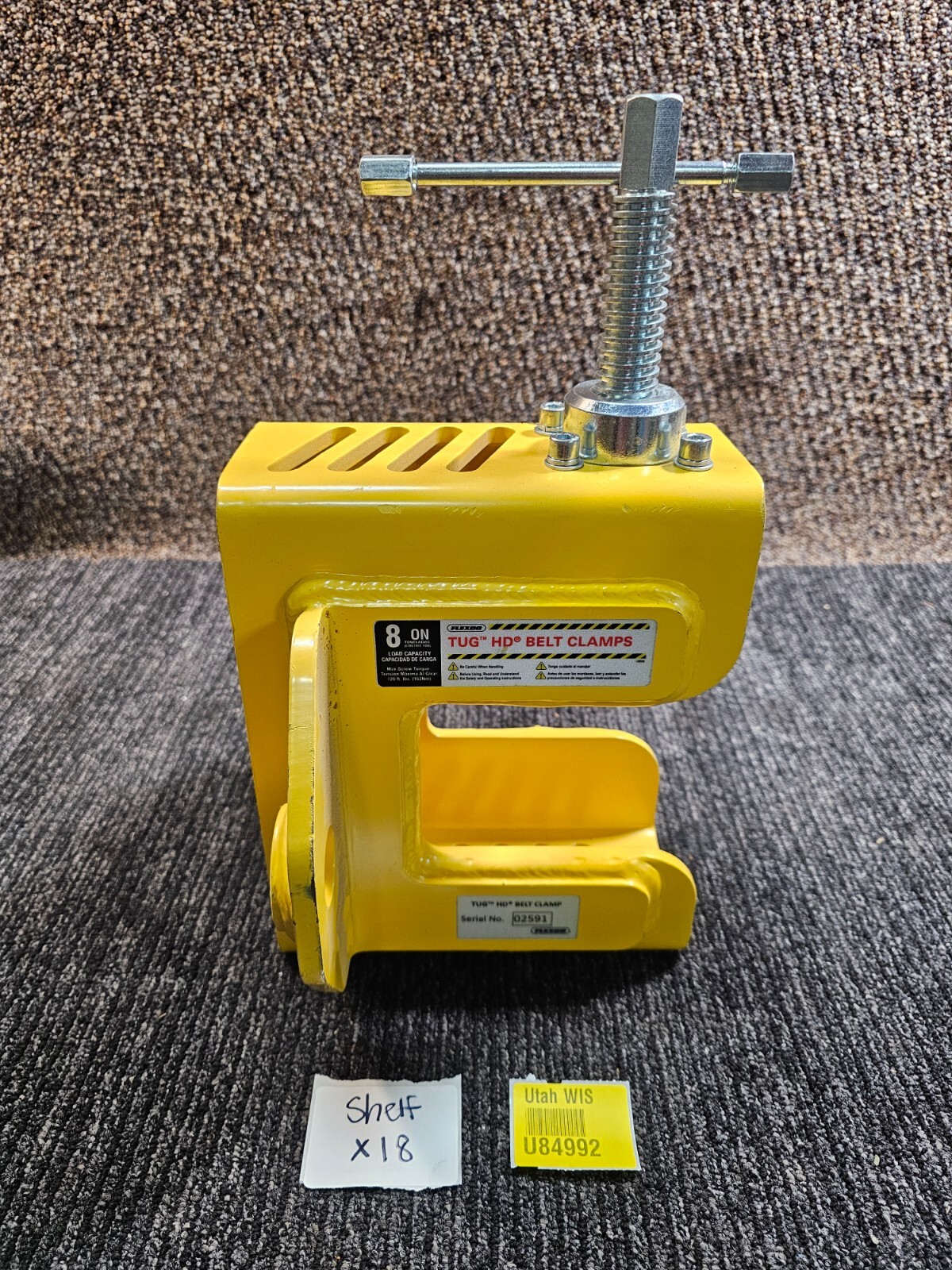 Flexco Replacement Clamp End TUG™ HD 8Ton Load Capacity, Yellow Steel