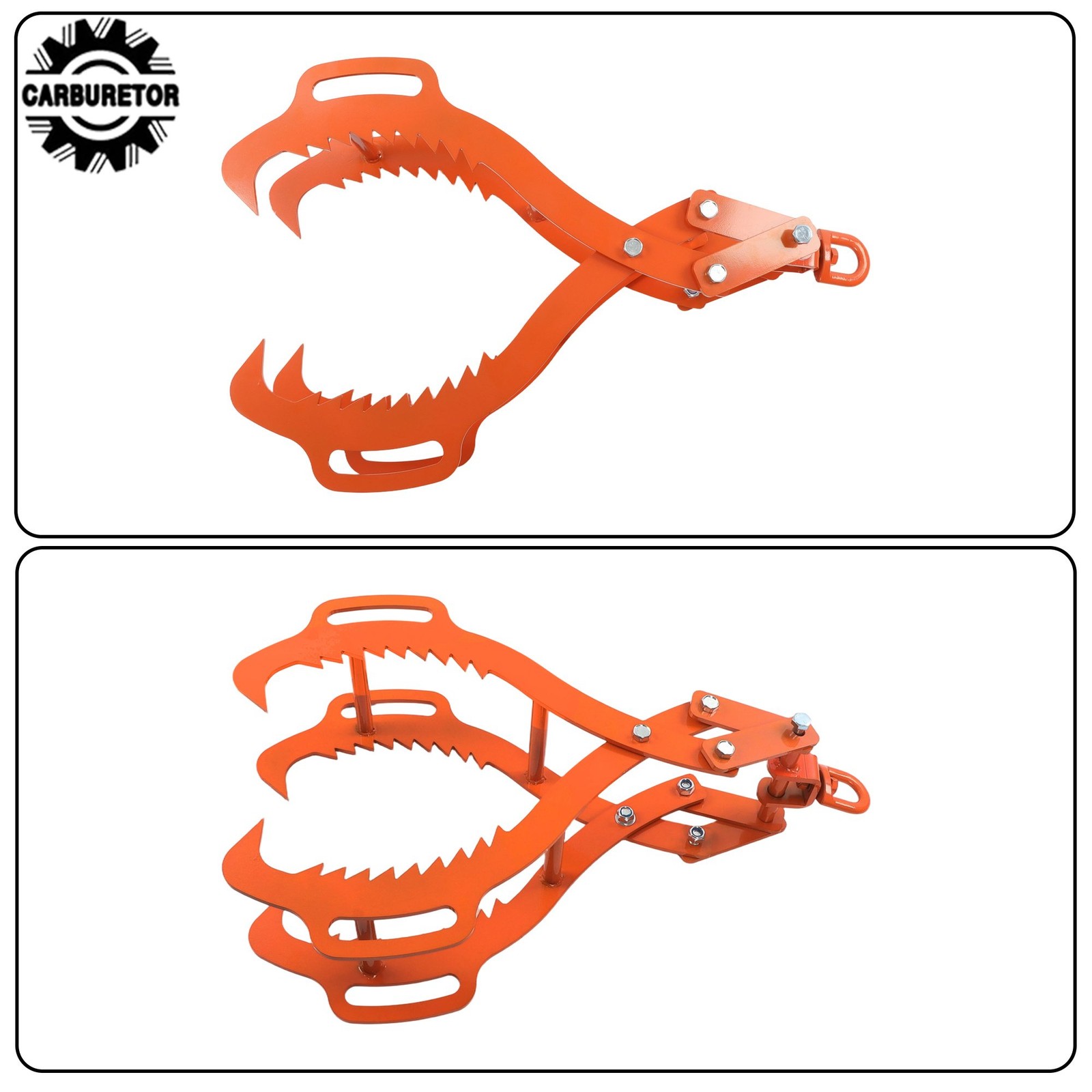 32 in Log Lifting Tongs 4 Claw Steel Swivel Dragging Tongs For Lifting & Felling