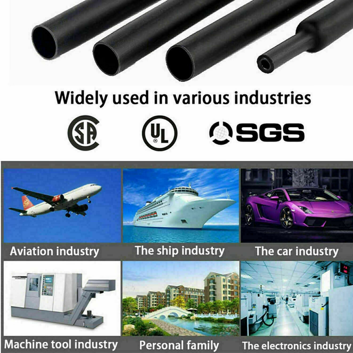 Heat Shrink Tubing Black or Red Marine Grade Waterproof Glue Adhesive Lined 3:1
