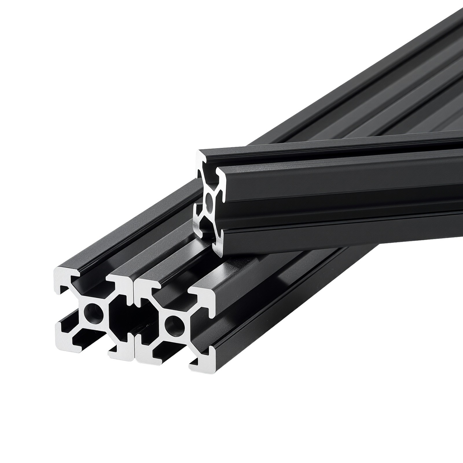 VEVOR 10PCS 2020 Aluminum Extrusion 48″ 1220 mm T Slot Linear Rail Black