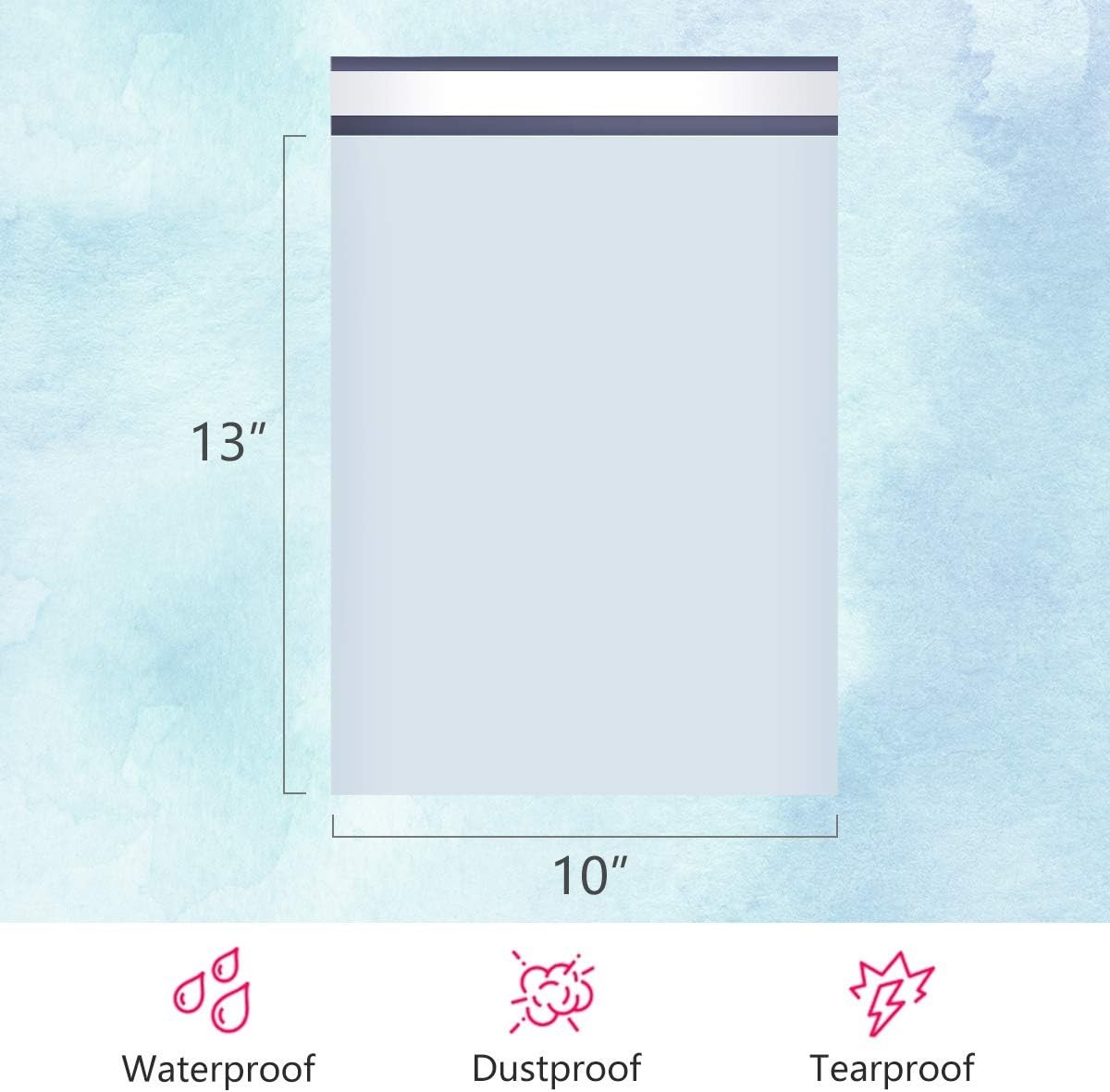 Poly Mailers 10×13 Inch Waterproof Tear Proof Self Seal Shipping Bags 100 Pack