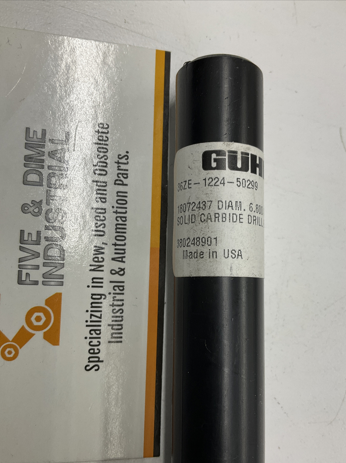 Guhring 36ZE-1224-50299, 6.800mm Carbide Drill Burnisher 18072437