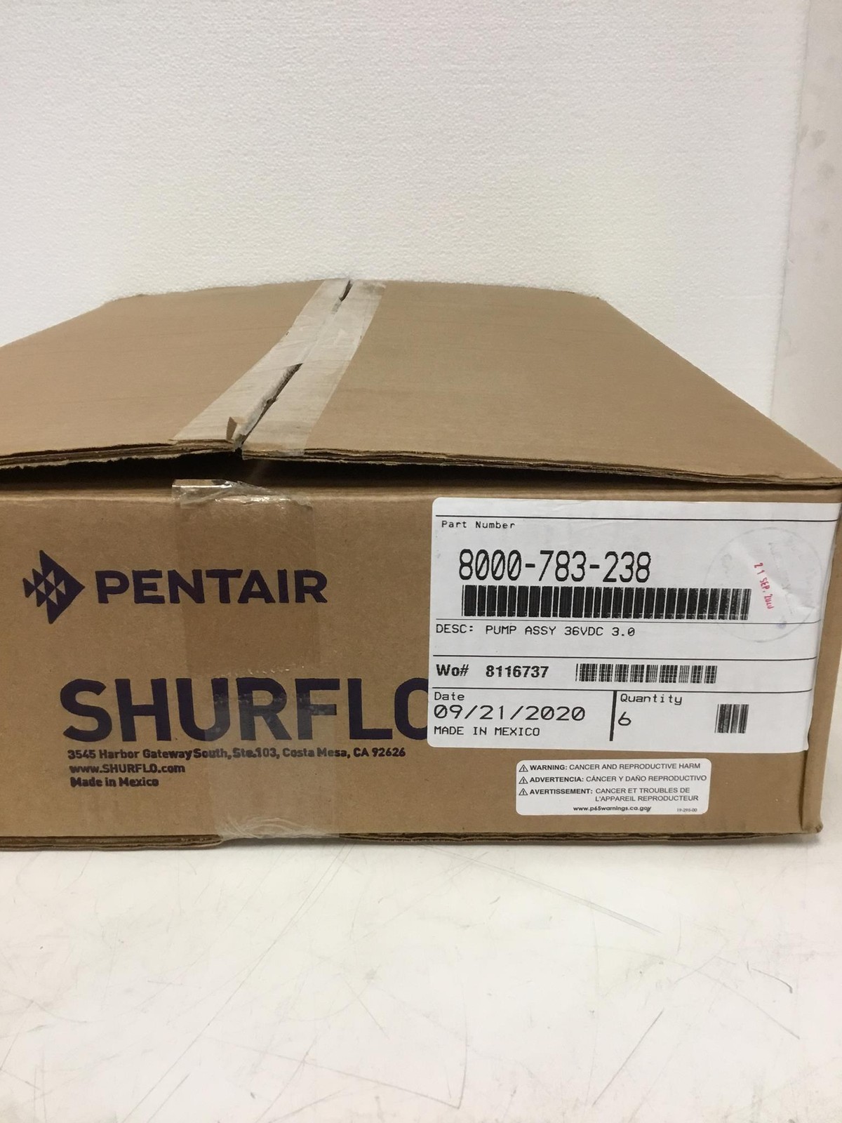 12x New SHURFLO 8000-783-238 Diaphragm Pump 3 Chamber 1.6 GPM 36VDC Pentair