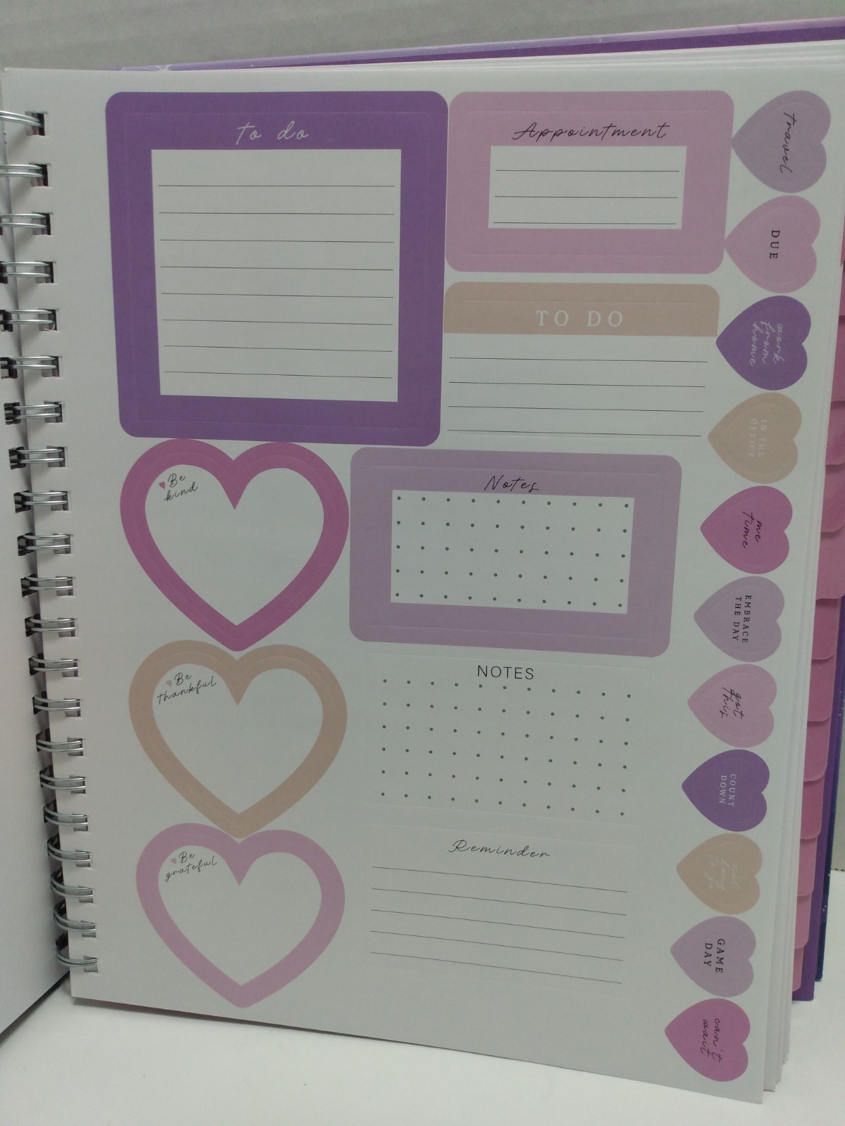 NEW UNDATED Pembrook GRATITUDE Monthly PLANNER GOALS Stickers Pocket Ruler