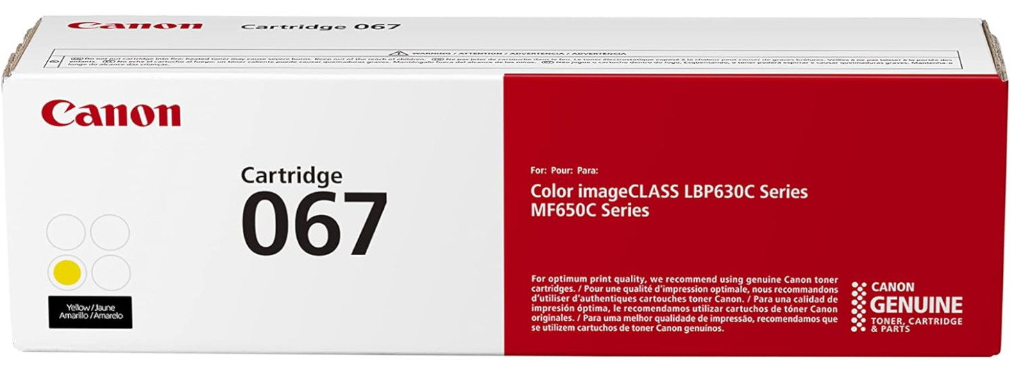 Canon 067 Toner Cartridge 4 Color Set B/ C/ M/ Y Works with MF653Cdw LBP633Cdw