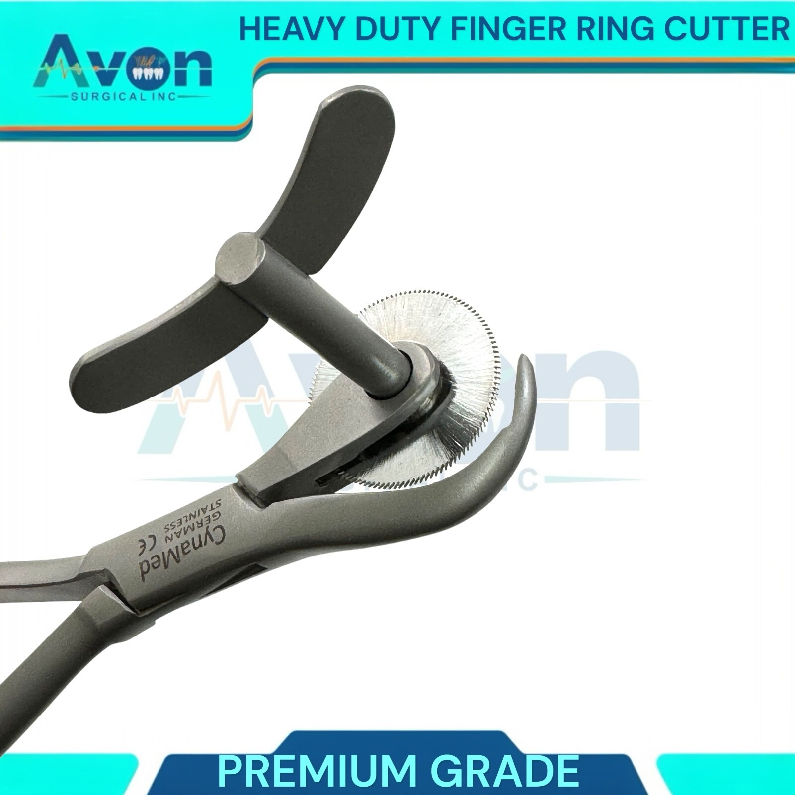 Heavy Duty Premium Finger Ring Cutter 6″ with Circular Blade, First Aid, EMS/EMT