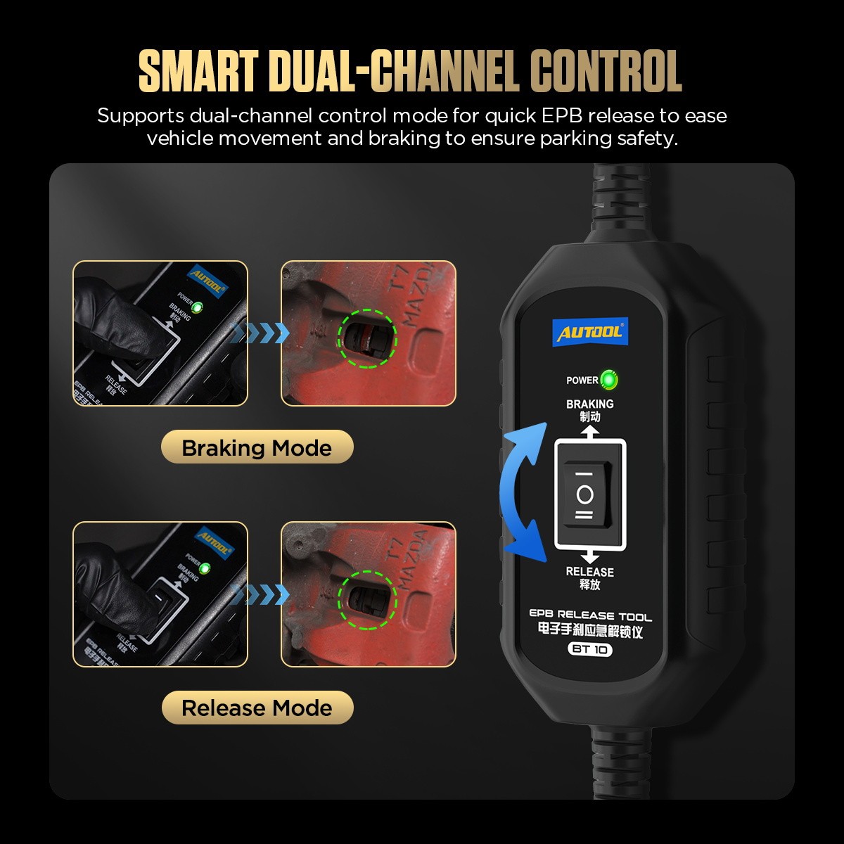EPB Release Tool Electronic Parking Brake Emergency Reset w/ Digital Multimeter