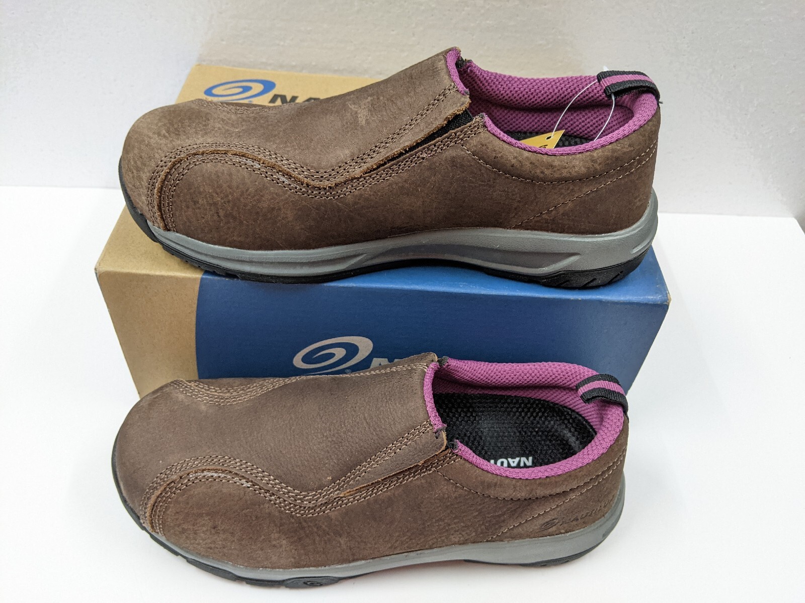 Nautilus Safety Footwear Women’s Slip-on ESD Industrial Shoe Size 7 MED Brown