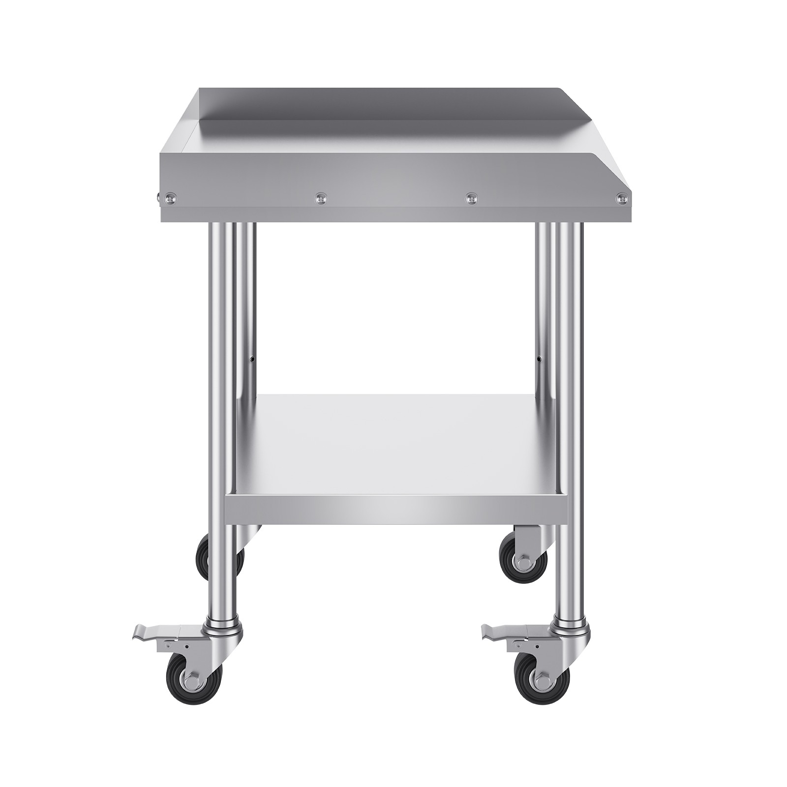 VEVOR Stainless Steel Work Table 24″x24″ Commercial Food Prep Table W/ 4 Casters
