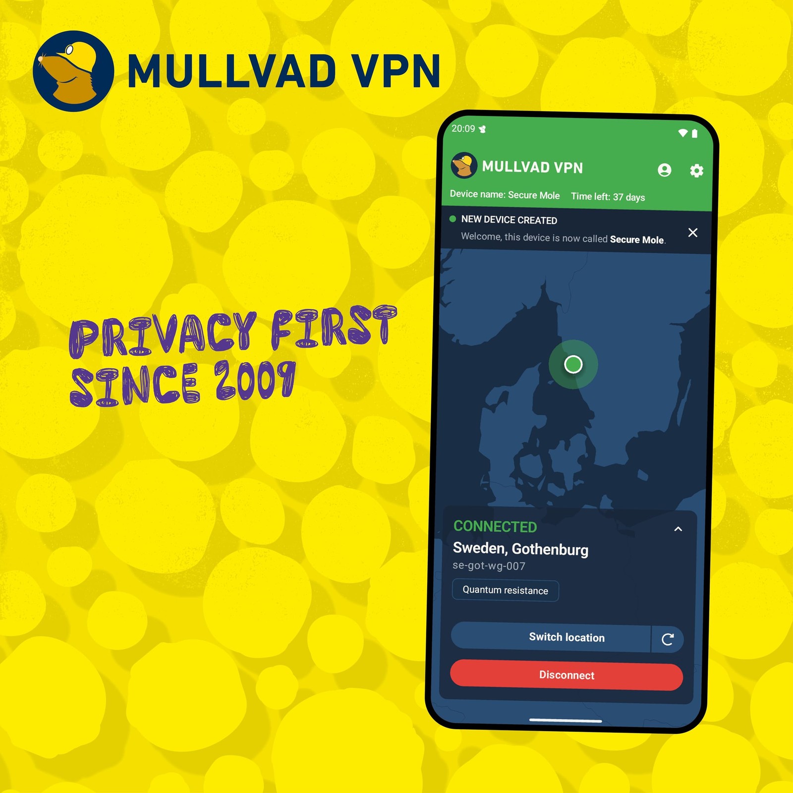 Mullvad VPN 12~Month 5~Device Privacy & Security VPN