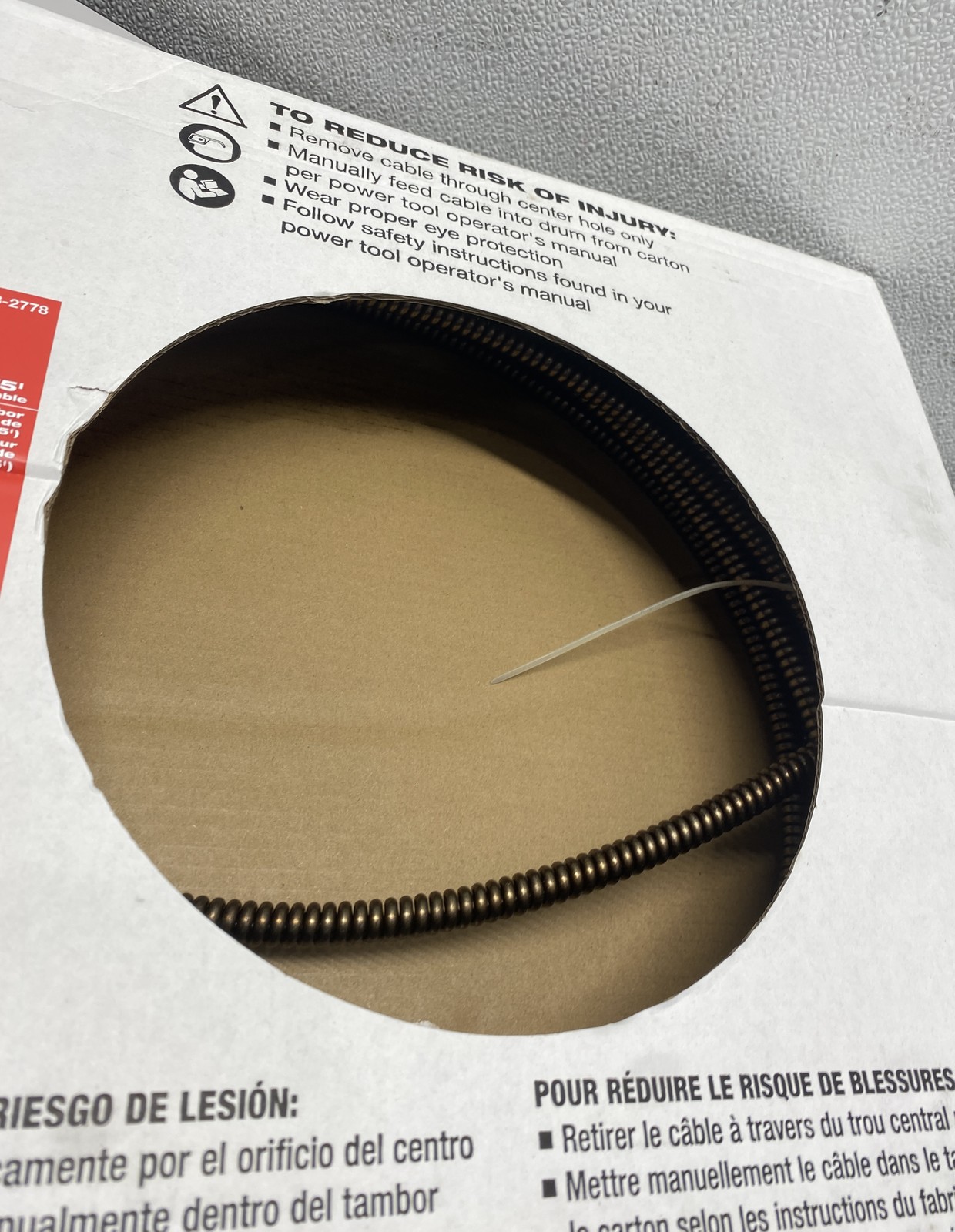Milwaukee 48-53-2778 1/2 in x 75 ft Inner Core Drum Cable