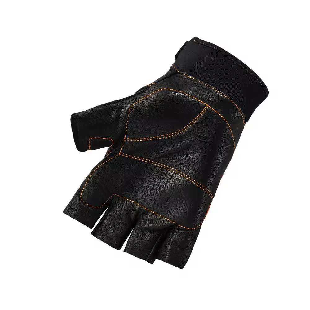 Proflex 901 X-Large Half-Finger Leather Impact Work Gloves