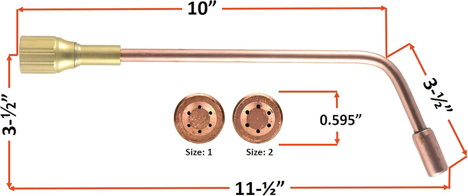 – Acetylene Heating Tip J-63-2 with H-16-2E Style Mixer – Compatible with Harris