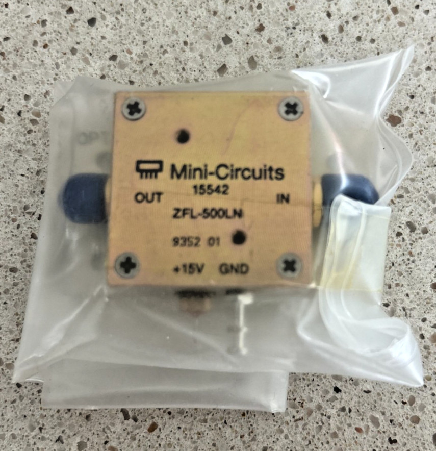 Mini Circuits ZFL-500LN RF Amplifier 15542 +15V 24dB gain Low Noise SMA