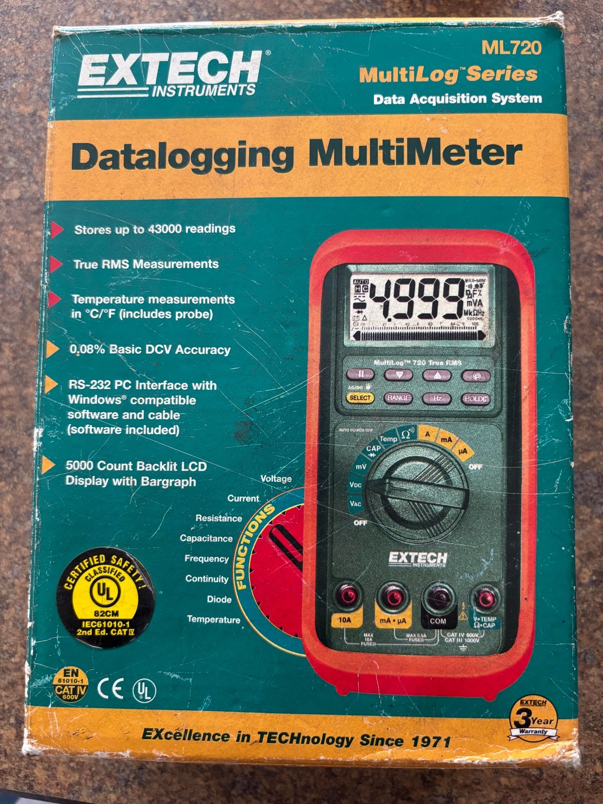 Extech ML720 multimeter in box