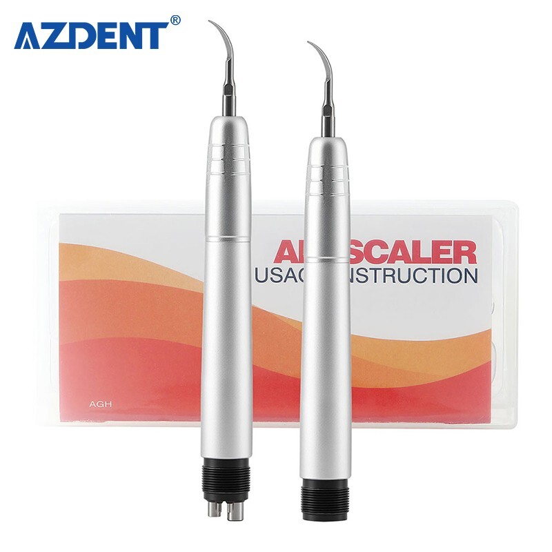 Dental Ultrasonic Air Perio Scaler Handpiece Hygienist 2/ 4Holes 3 Tips AZDENT