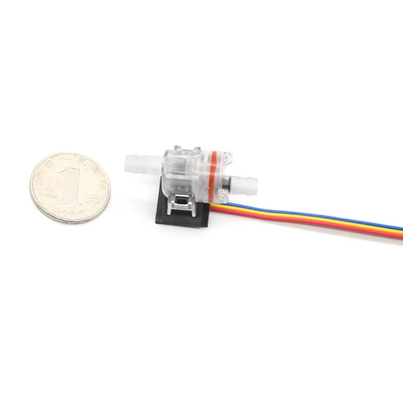 Water Flow Sensor 40-150ml/min Optical Transparent Hall Flow Meter FM-PS2216