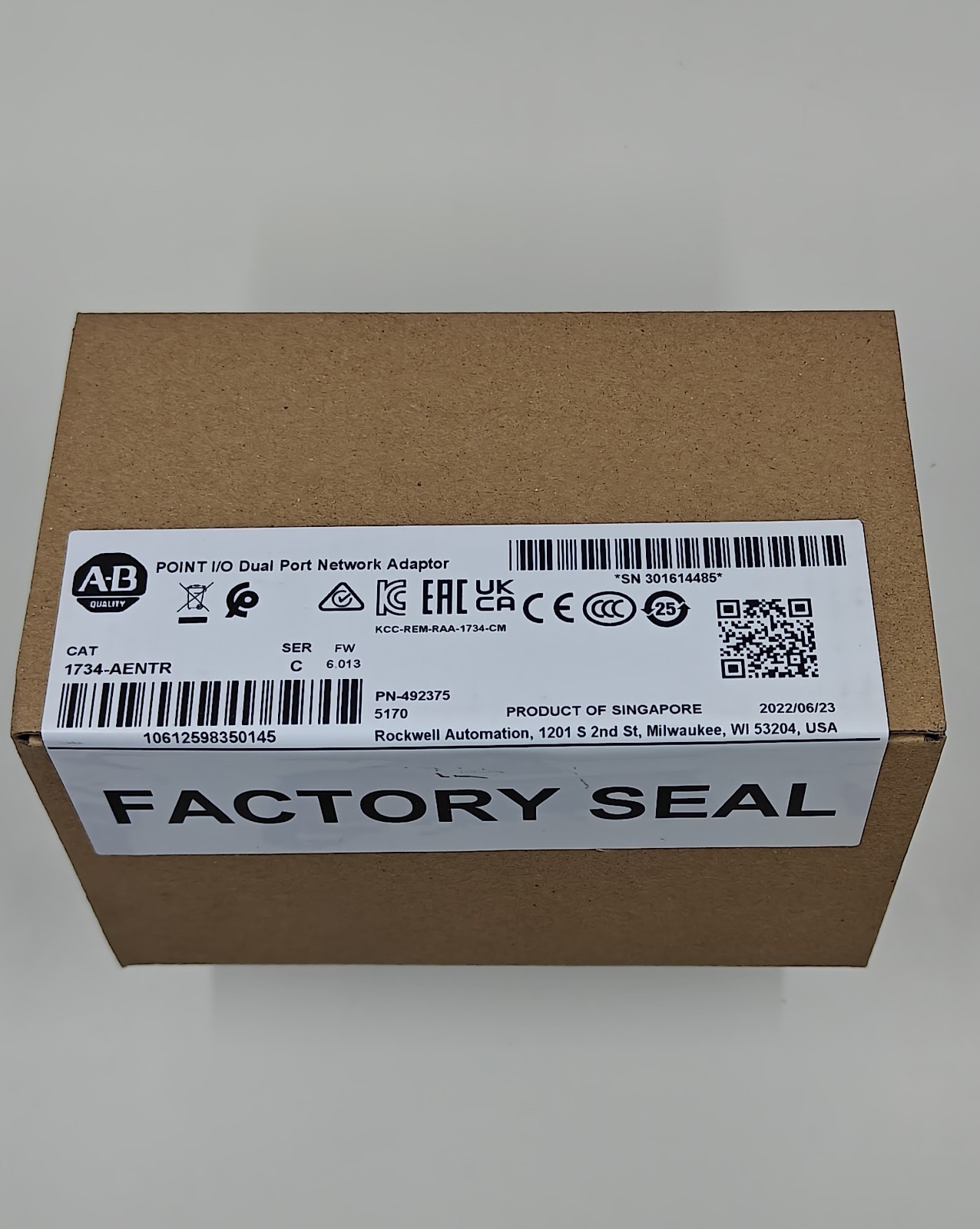 New Factory Sealed AB 1734-AENTR /C Point I/O Dual Port Network Adaptor