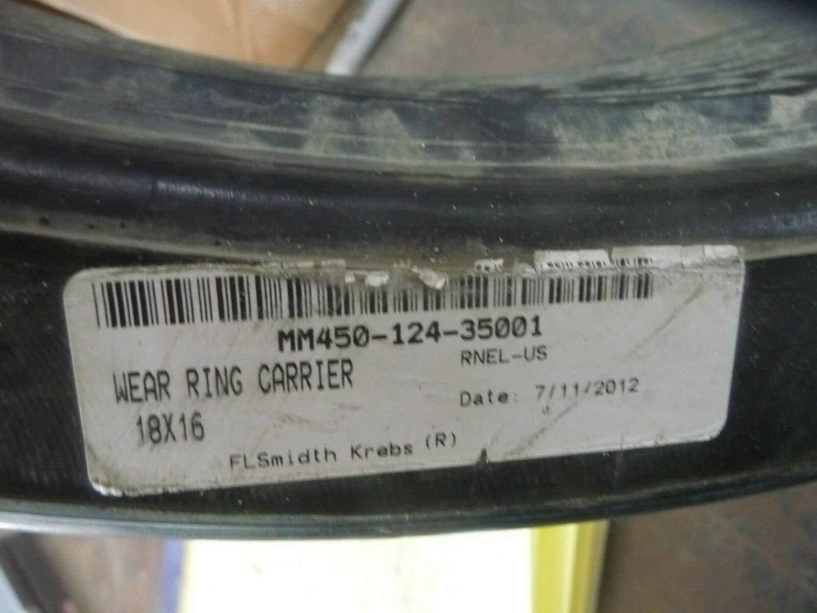 Carrier Wearing Ring FLSmidth Krebs MM450-124-35001