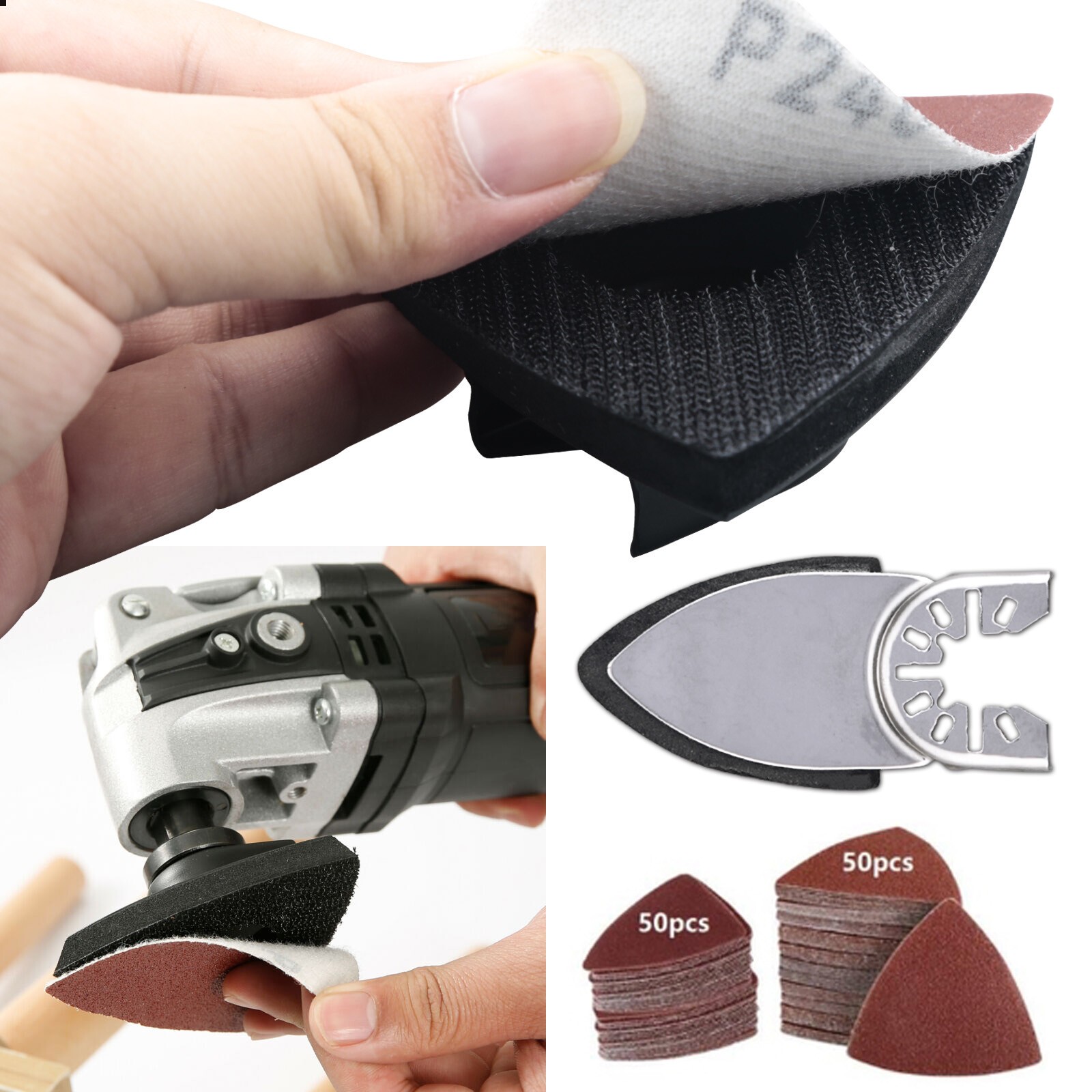 230PC Oscillating Saw Blades Multi Tool Cutter Metal Steel Carbon Wood Sandpaper
