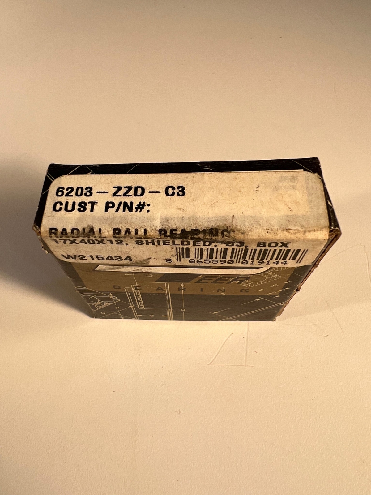ONE (1) NEW PEER Radial Ball Bearing 6203-ZZD-C3