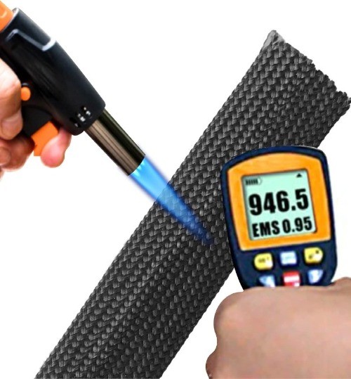 Heat Shield Sleeve Fuel Line Heat Shield Auto Color: BlackSize: 3/4 I.D.X10FT