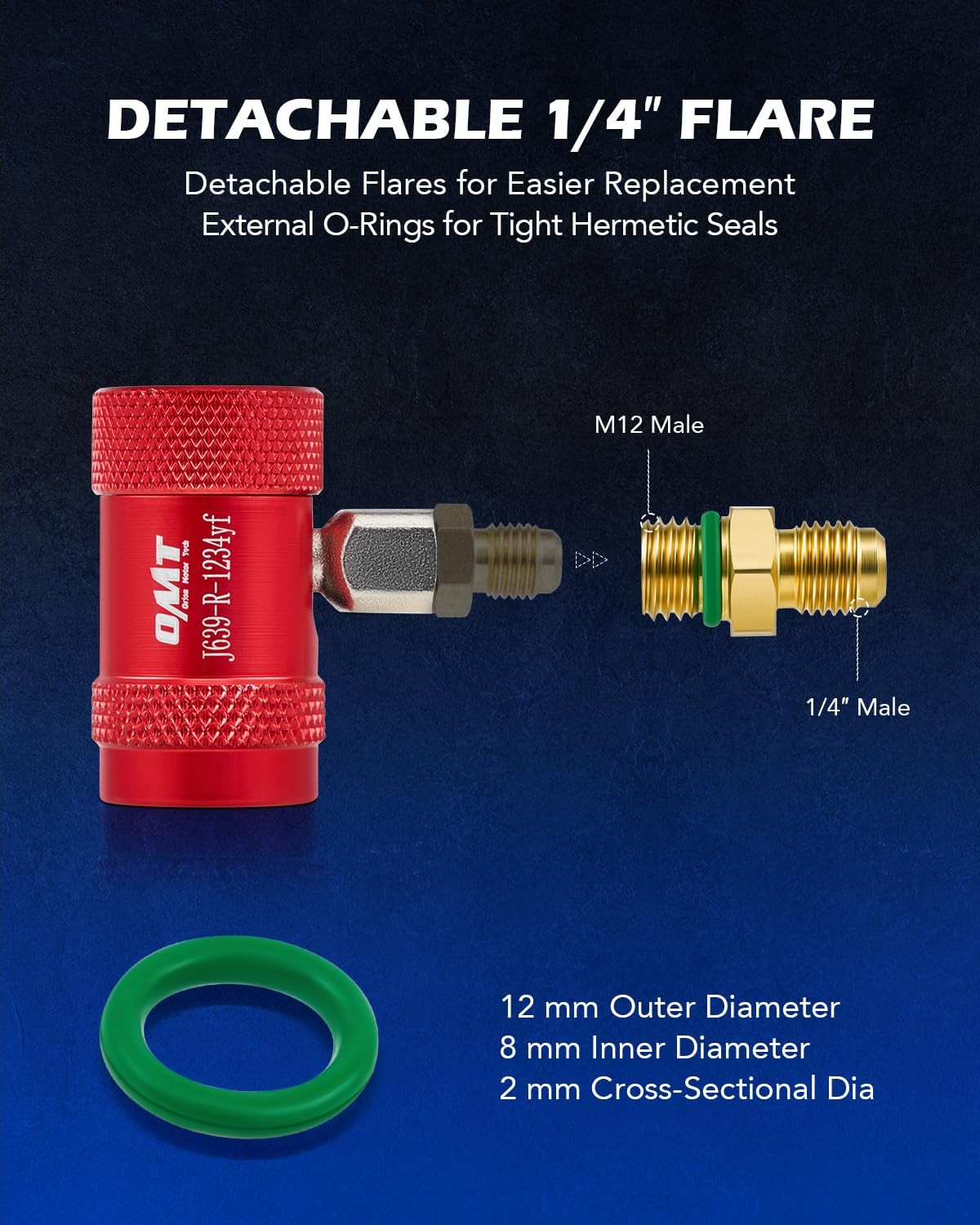 Orion Motor Tech R1234yf Quick Couplers Set, Adapter Tool Kit with…