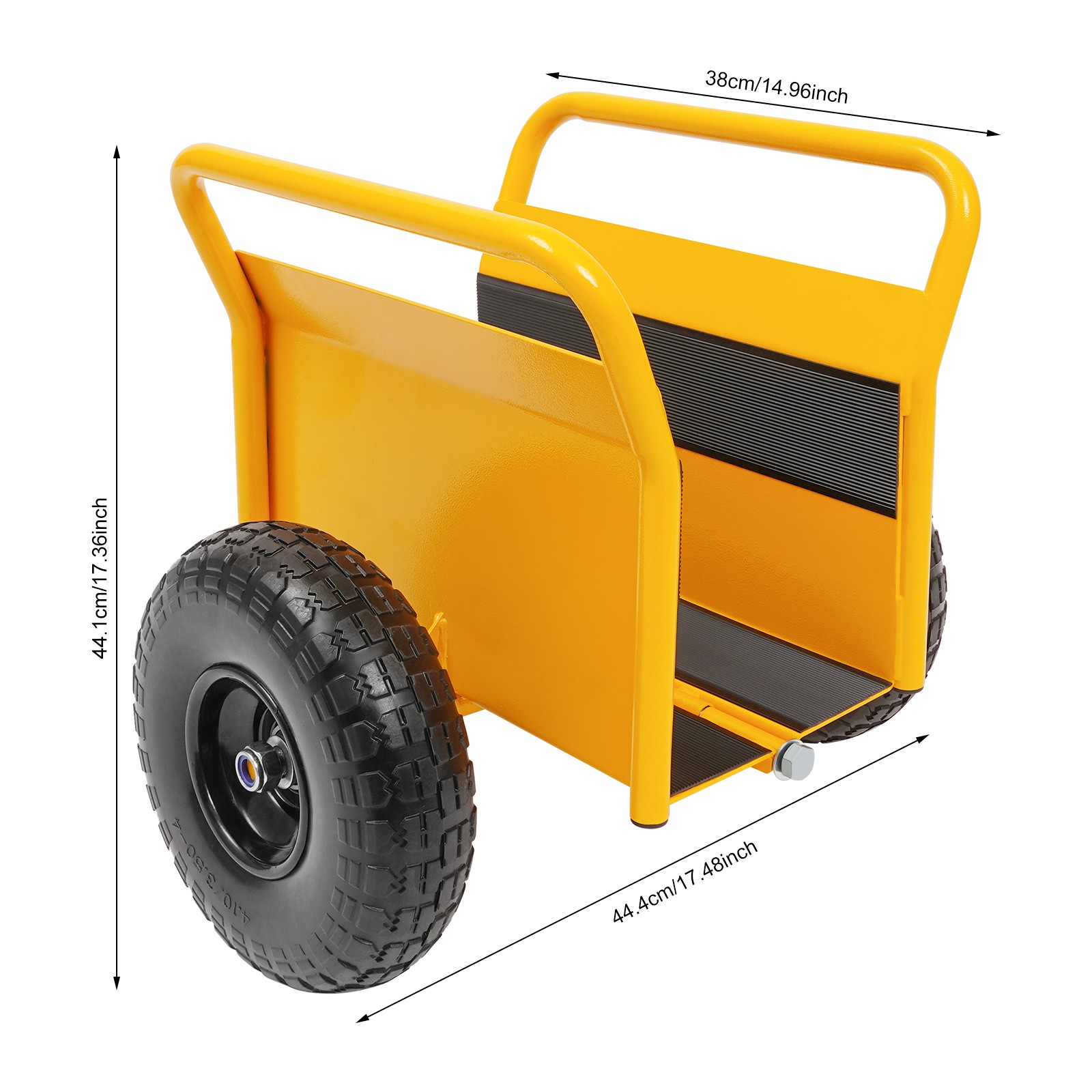 Q235 steel Slab Dolly Heavy Duty Panel Dolly Cart Panel Dolly With 10-inch Tires