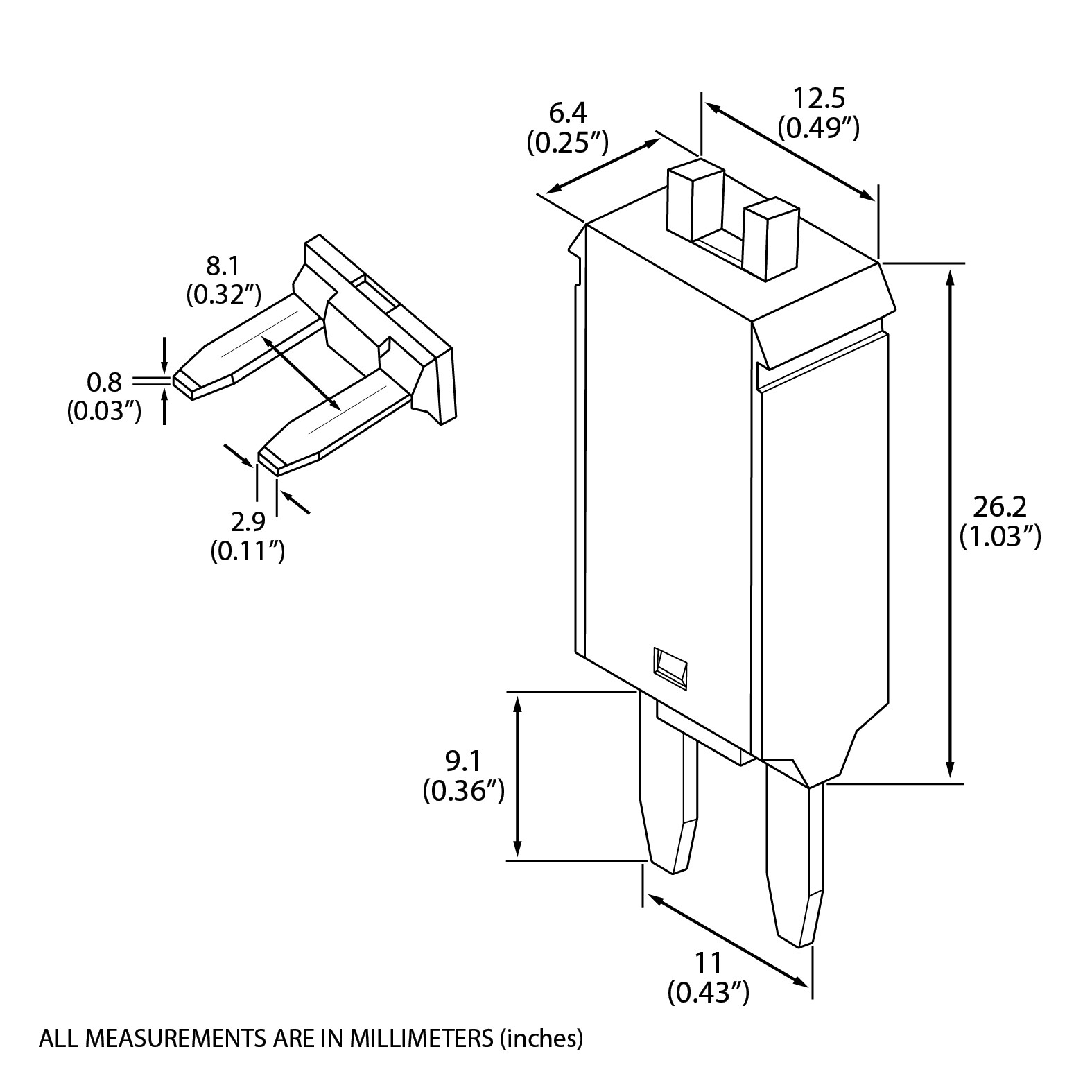 5A-30A Mini ATM Manual Reset Circuit Breaker Fuse for Auto Audio Boat RV Truck