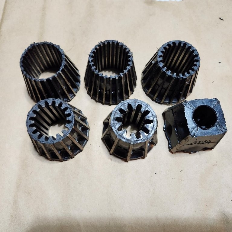 Jacobs Rubber Flex Collars Used 6 Pcs. as Listed in Steel Case Shown USA