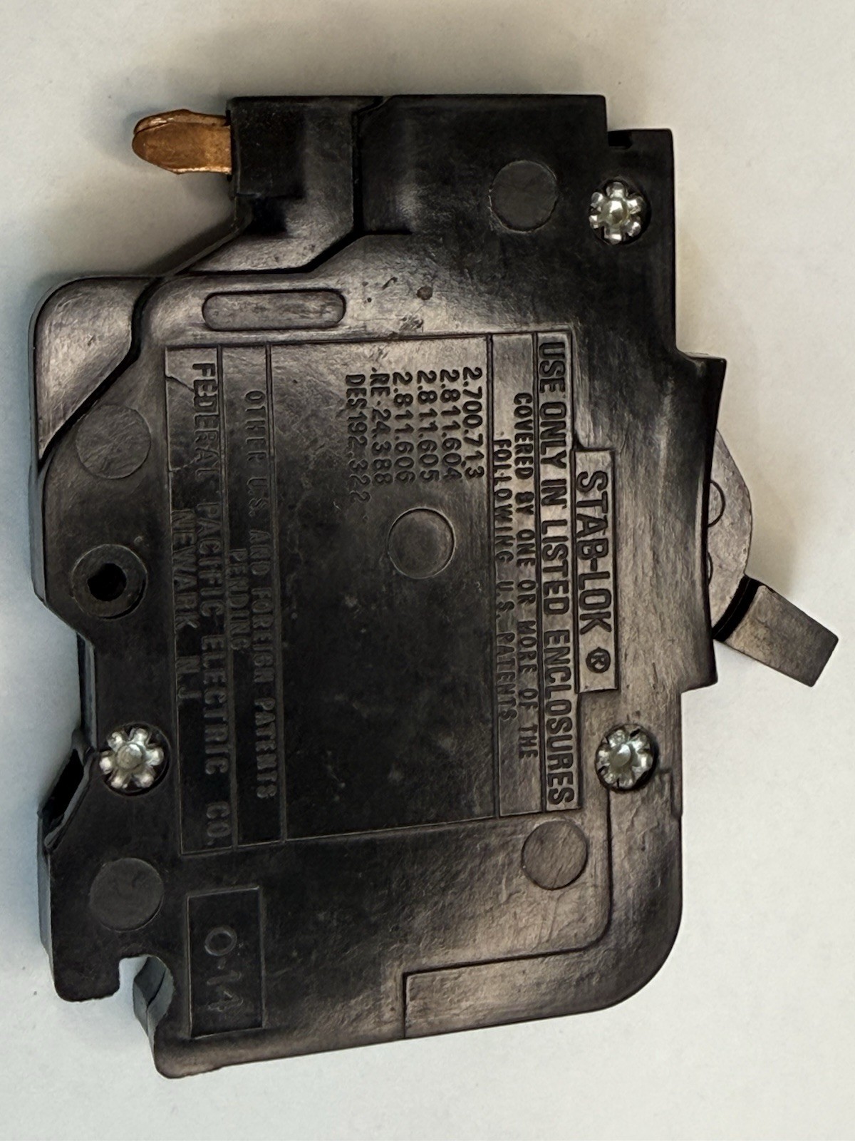Federal Pacific Electric FPE THIN 15 Amp 1 Pole Stab-Lok Circuit Breakers ~ 2