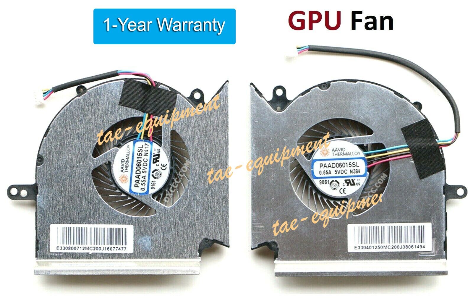 New MSI GP63 Leopard 8RD MS-16P5 MS-16P6 CPU + GPU Cooling Fan
